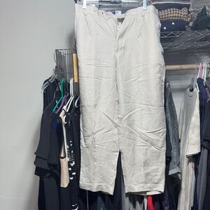 Men's Cream Linen pants Pants